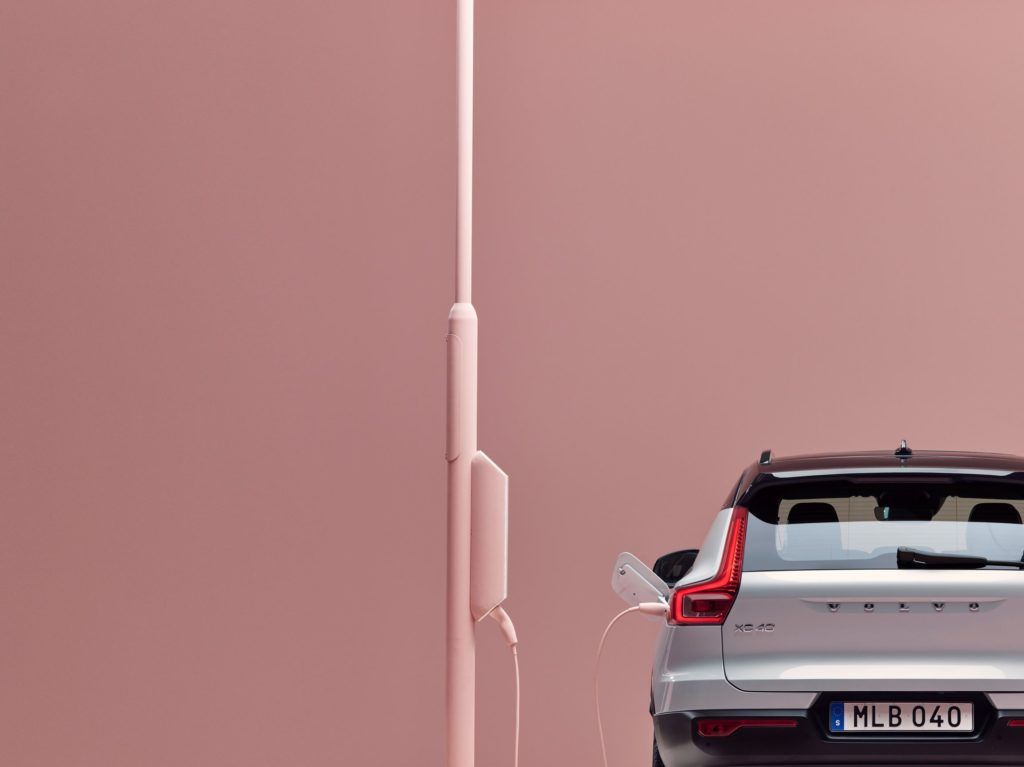 Volvo car charging