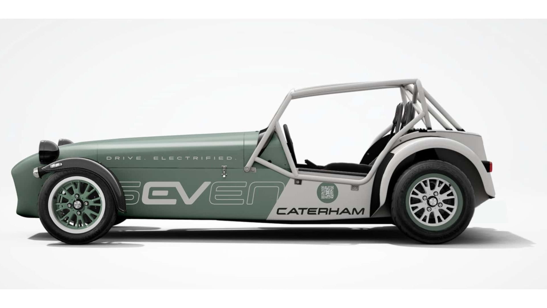 Και στο βάθος η ηλεκτρική έκδοση του Caterham EV Seven!