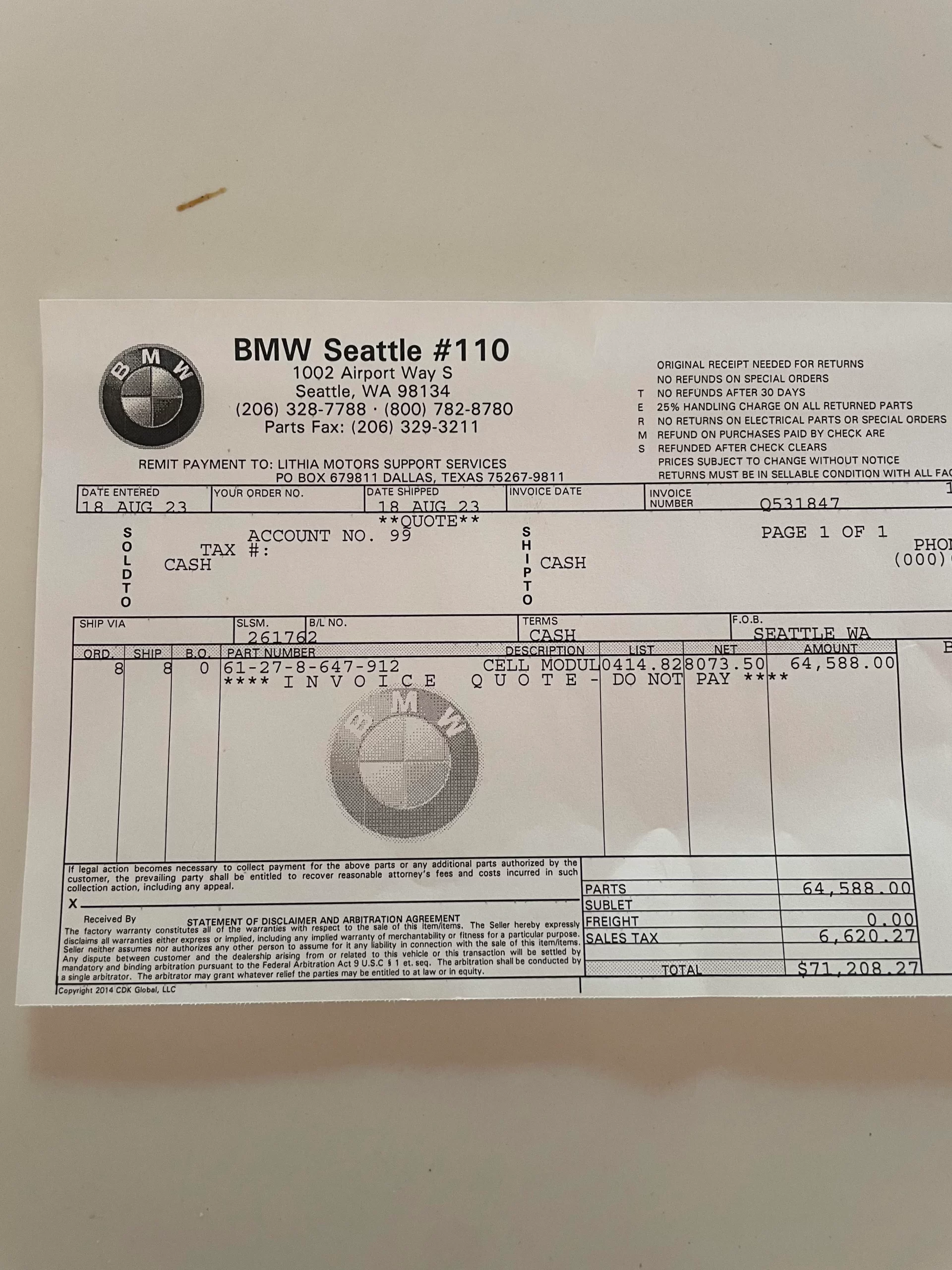 BMW i3: Αντικατάσταση μπαταρίας για 30.000 έως 71.000 δολάρια