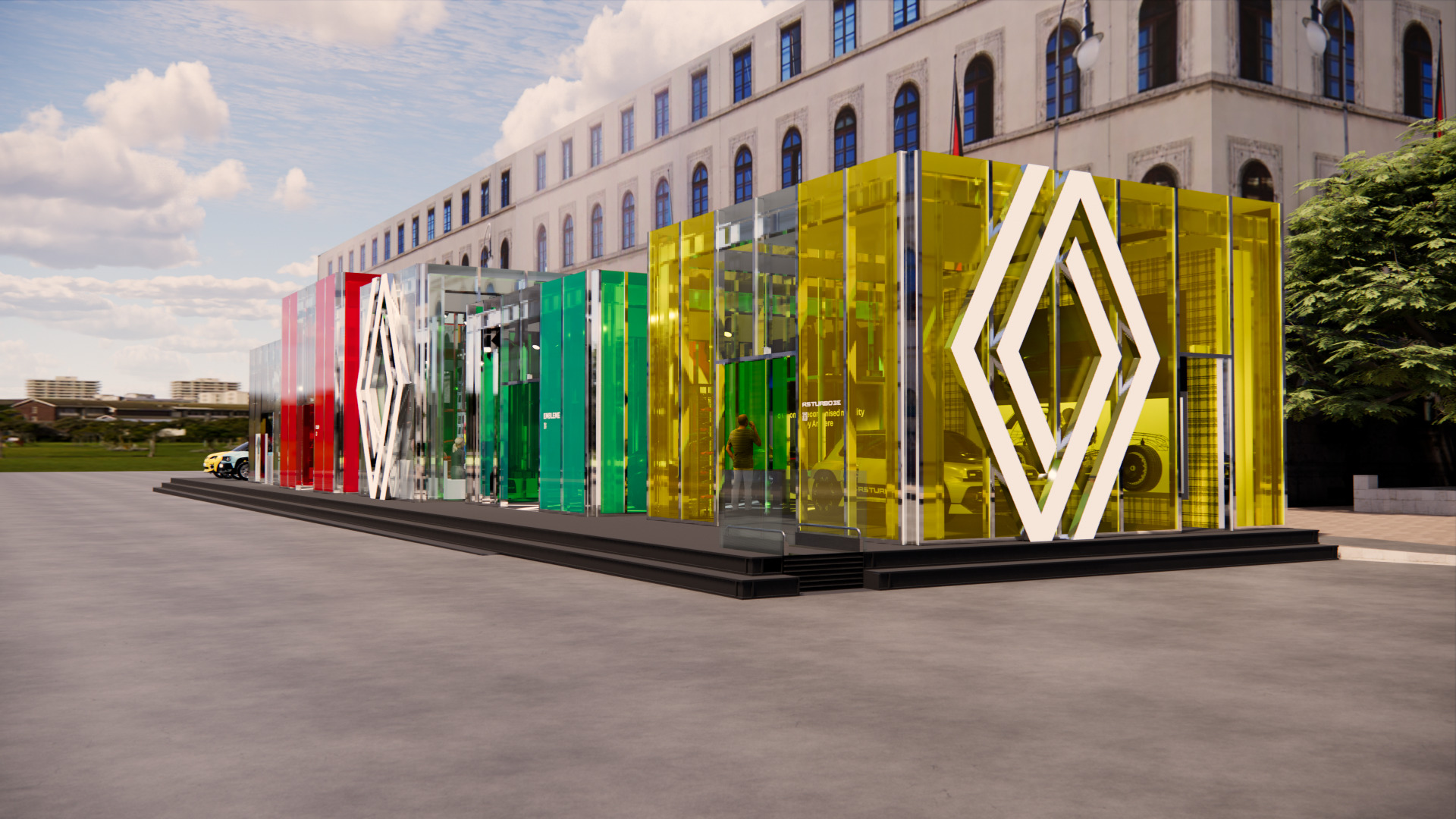 Το νέο Clio στο κοινό στην πλατεία Odeonsplatz στο κέντρο του Μονάχου