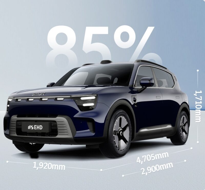 Νέο Smart #5 EHD SUV: Το πρώτο PHEV με αυτονομία 1.615 χλμ. και premium τεχνολογίες