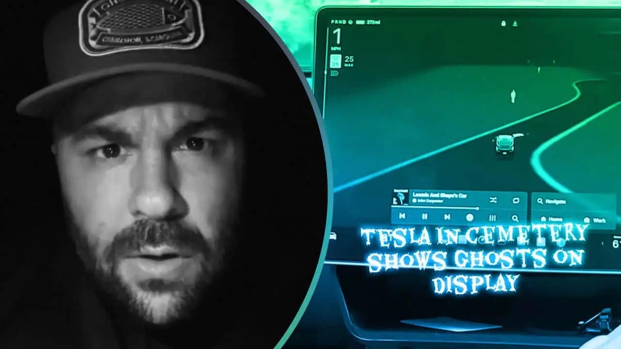 Άνδρας οδηγεί δίπλα σε νεκροταφείο και τότε το ραντάρ Tesla του αρχίζει να ανιχνεύει πνεύματα!