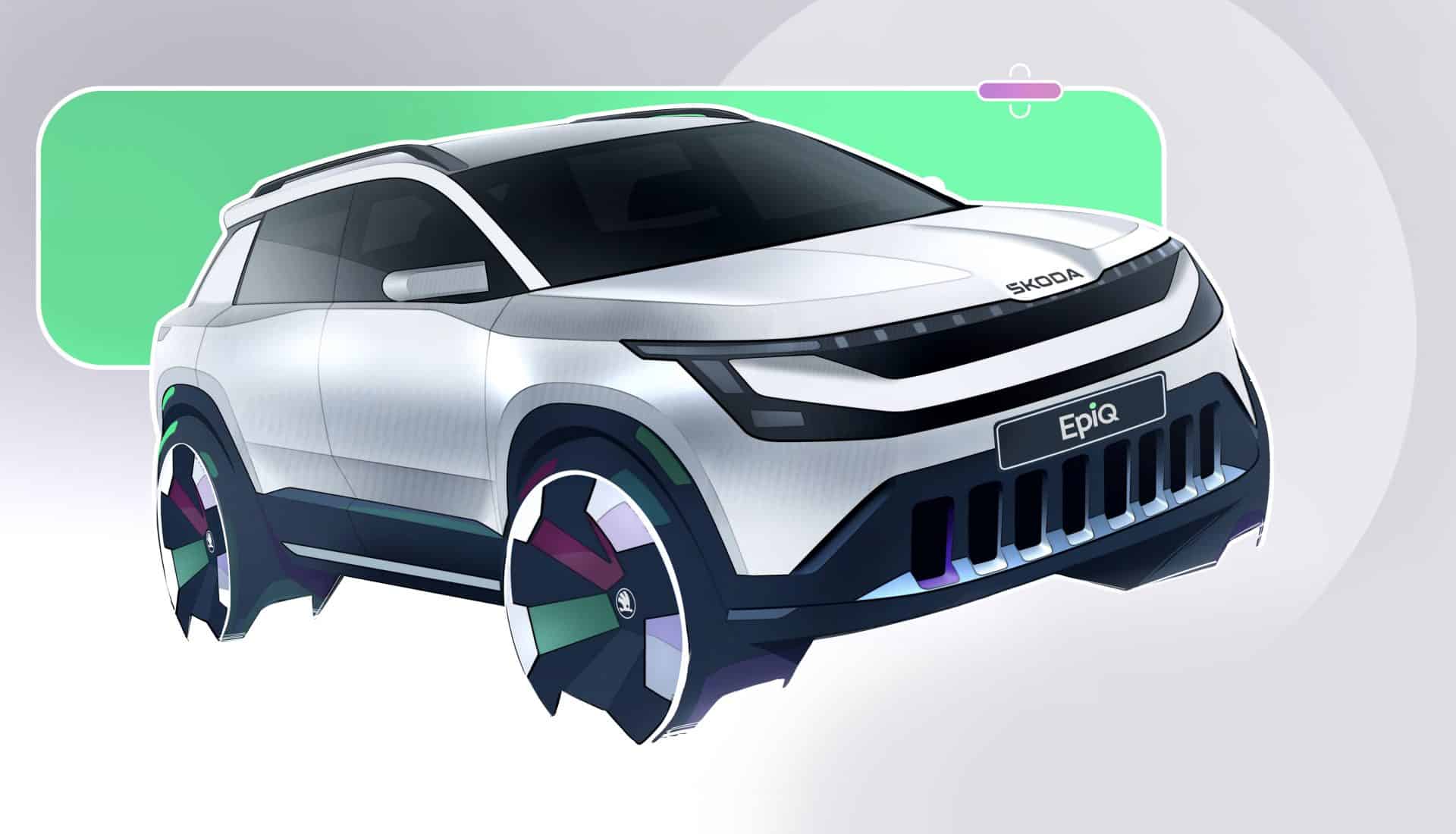 Epiq: Η Skoda αποκαλύπτει τα πρώτα σκίτσα του εσωτερικού του νέου ηλεκτρικού compact SUV