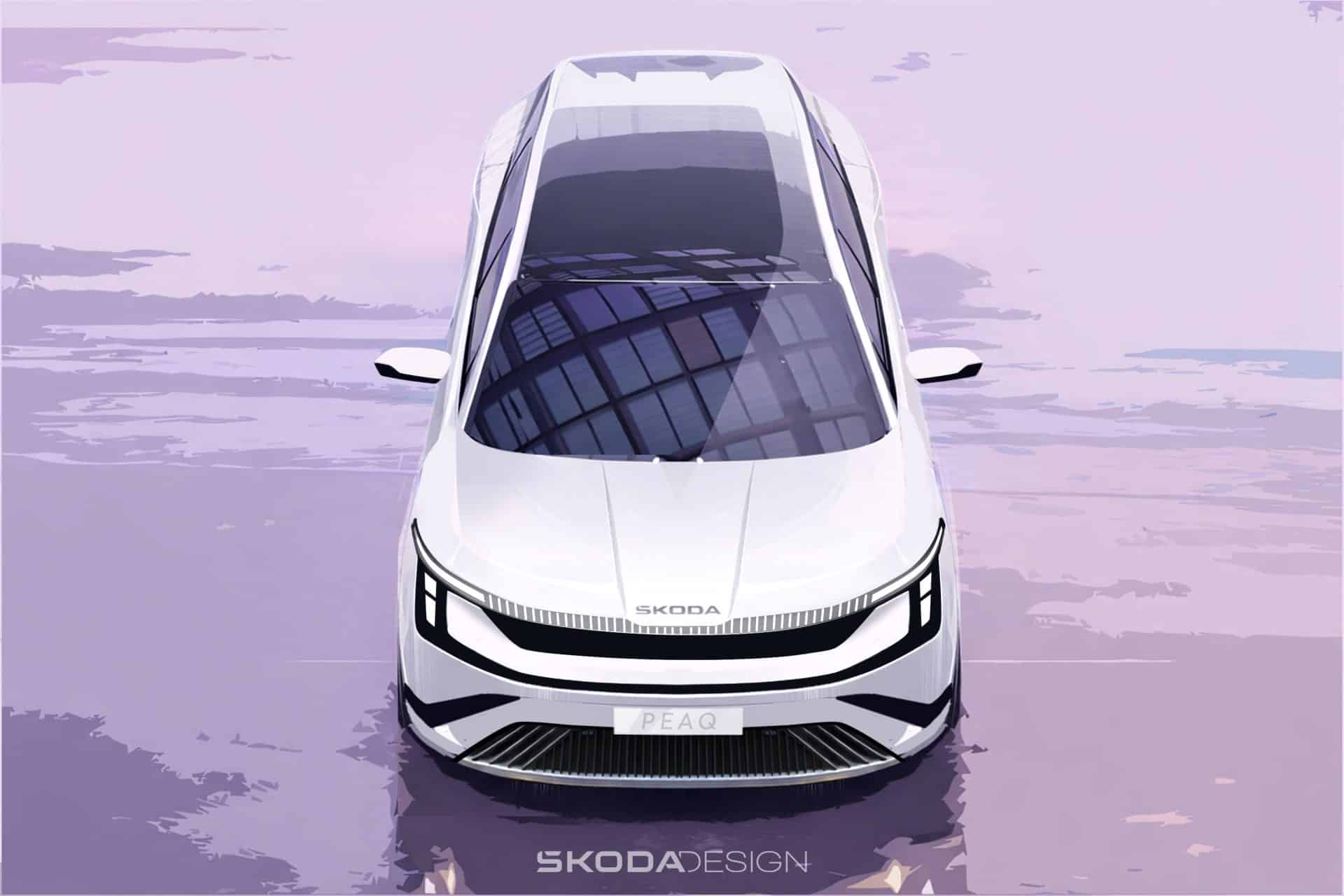 Η Skoda παρουσιάζει τα εξωτερικά σκίτσα του νέου, αμιγώς ηλεκτρικού επταθέσιου Peaq