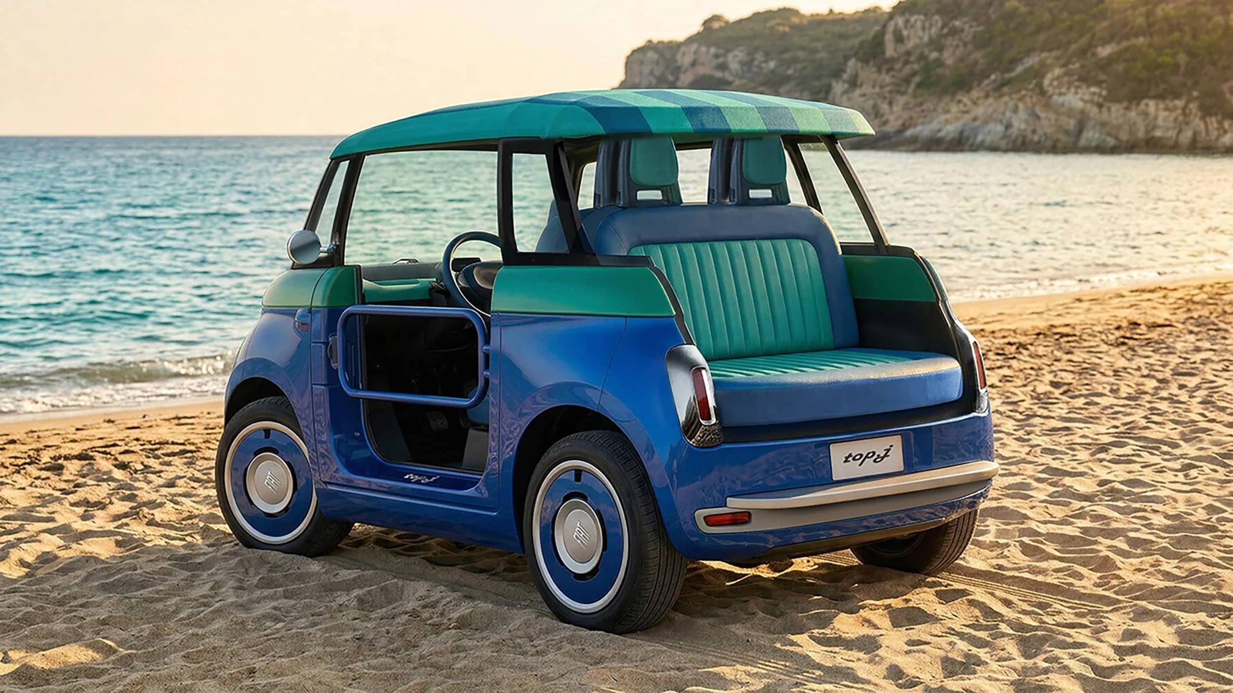 Αυτό το Topolino φαντάζει αποτίει φόρο τιμής στην Porsche του James Dean.