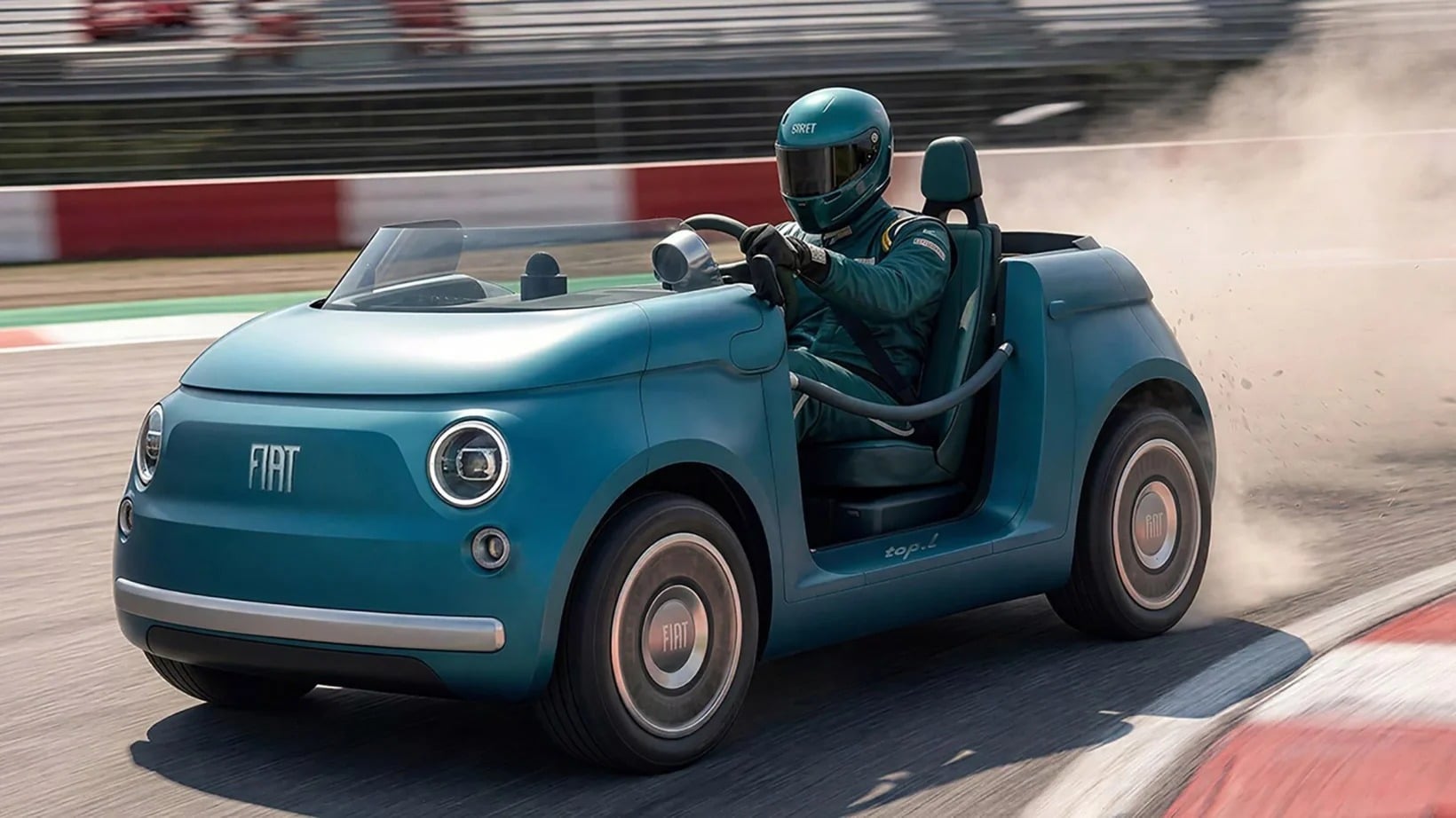 Αυτό το Topolino φαντάζει αποτίει φόρο τιμής στην Porsche του James Dean.