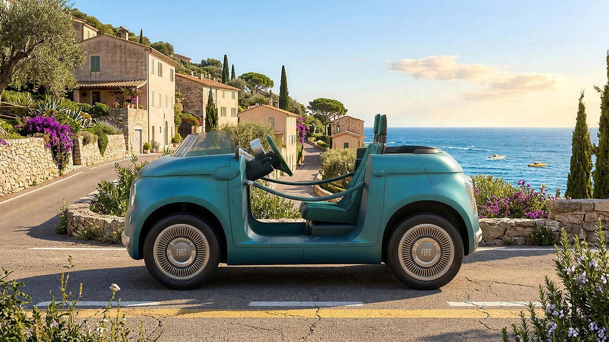 Αυτό το Topolino φαντάζει αποτίει φόρο τιμής στην Porsche του James Dean.